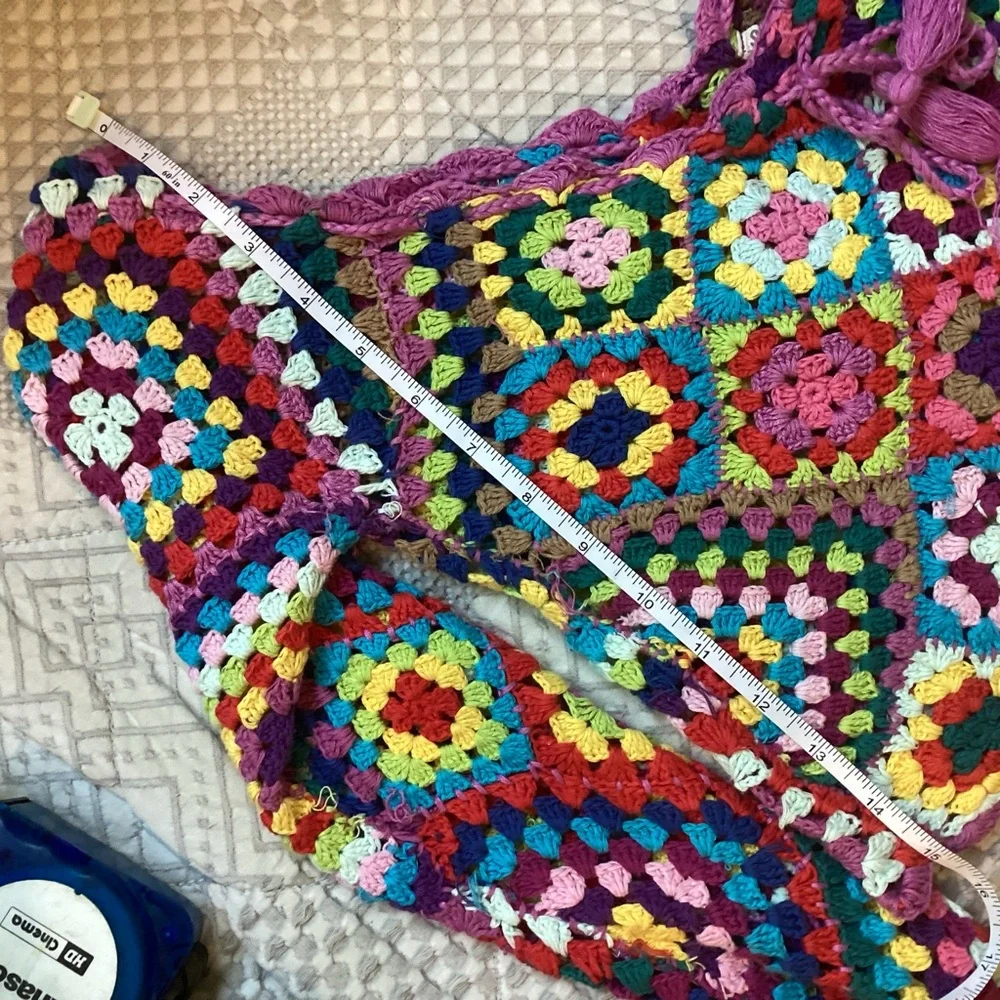 SPELL and the Gypsy Carnaby Colorful Crochet Crop Top M/L - Picture 5 of 16